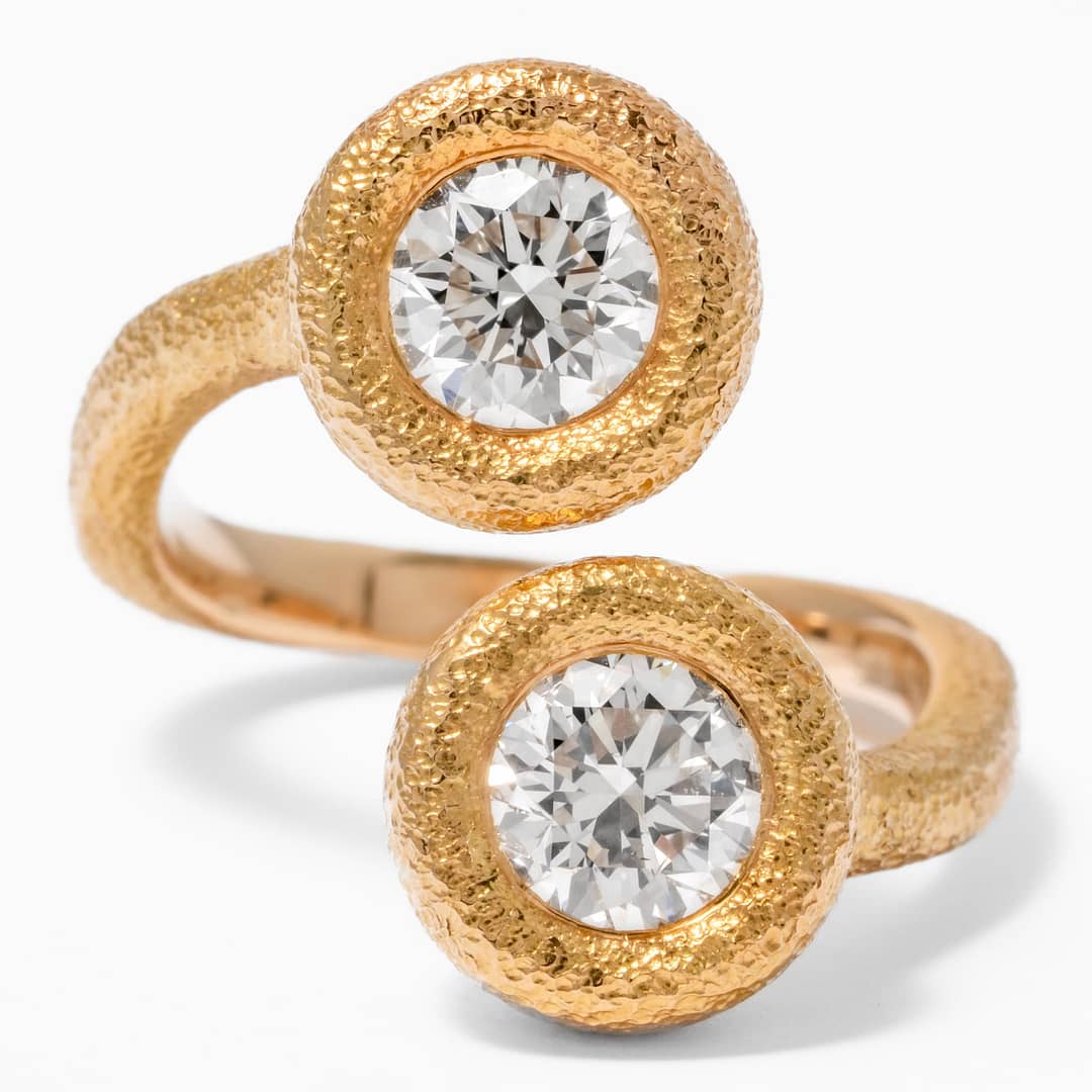 Brent Neale 1.80 Carat Custom Round Diamond Bypass Ring