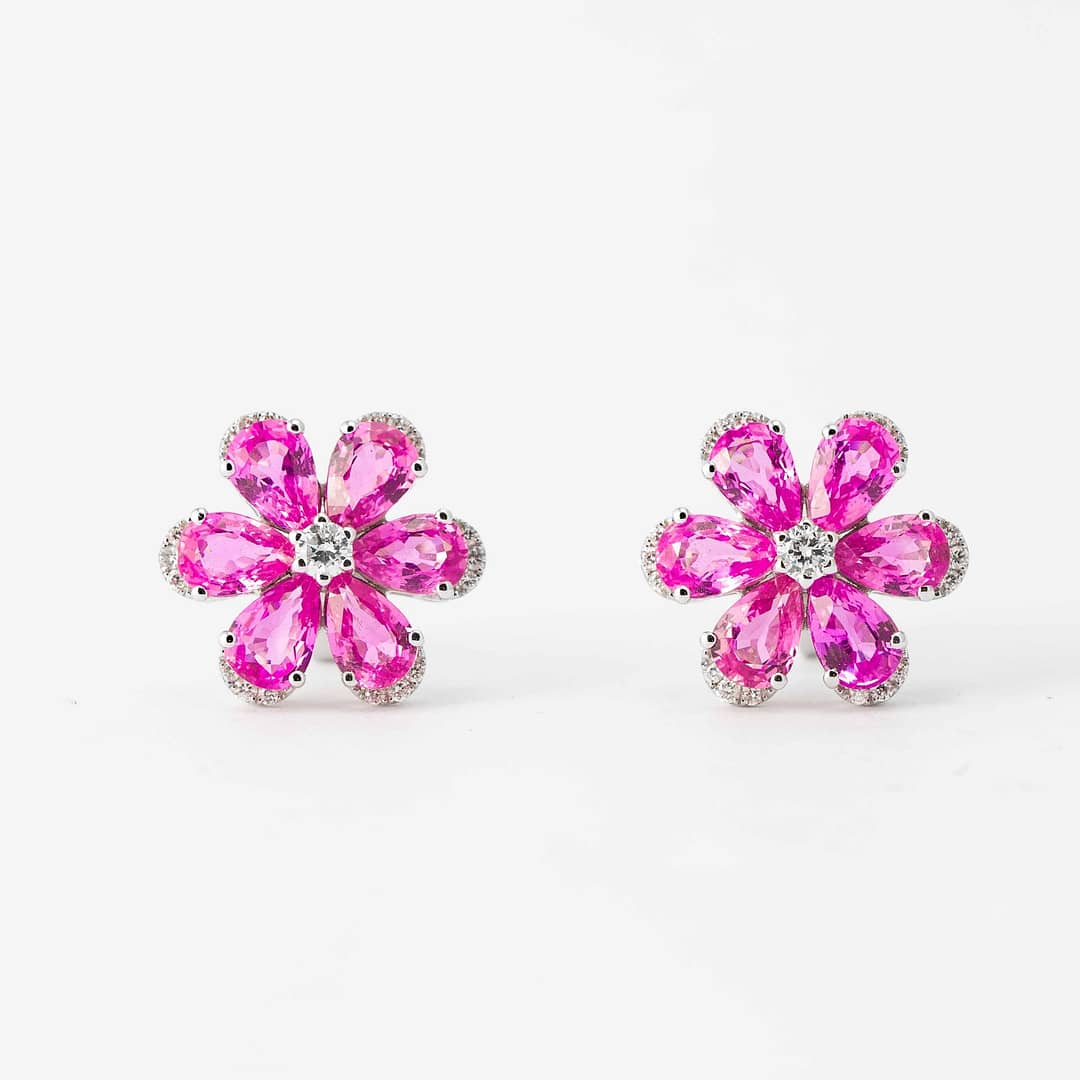 [jewelcounty] イ・サベ着用☆pearly petal drop flower earring Rose Petal Mother of Pearl, Onyx, or Malachite Long Drop