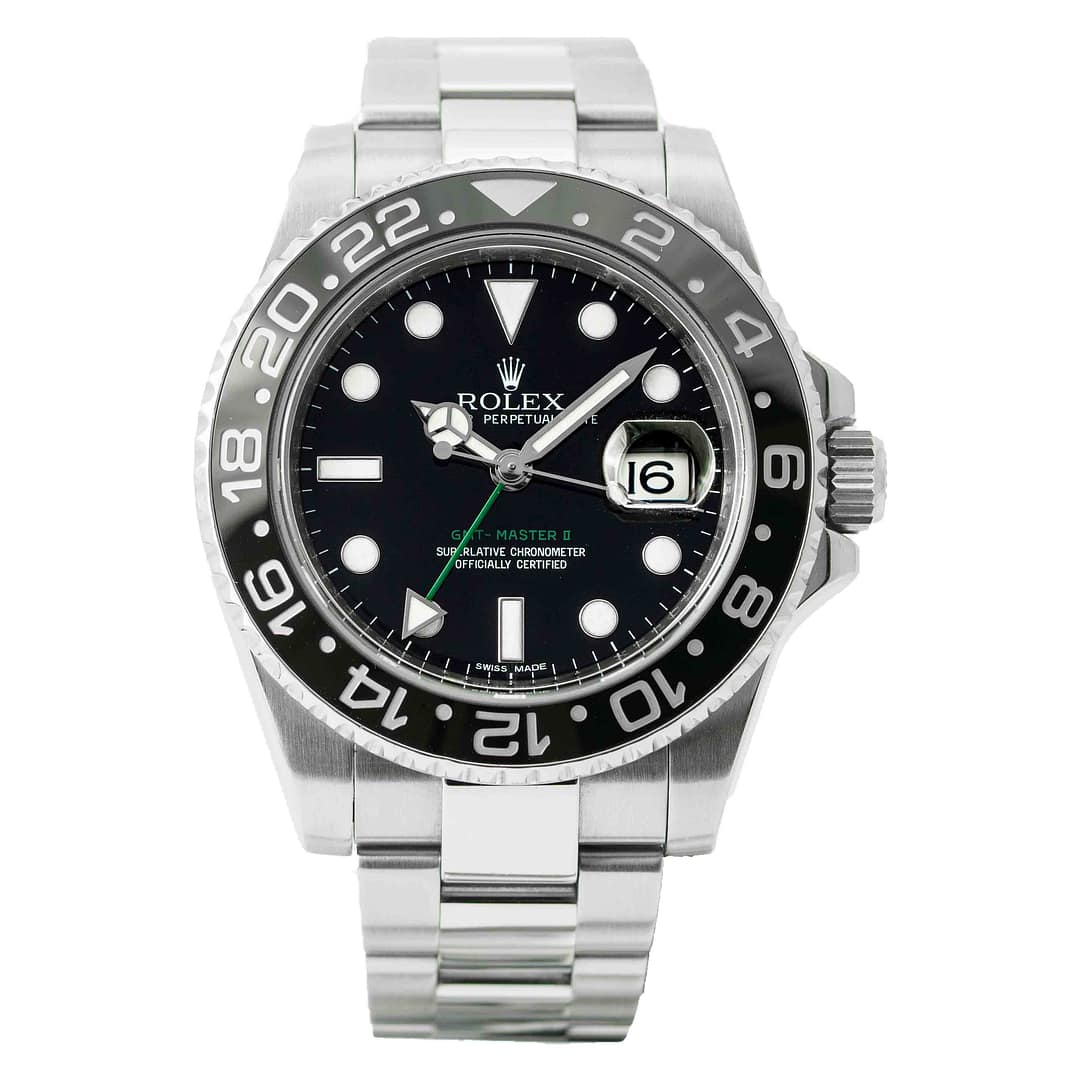 Rolex GMT-Master II Stainless Steel Black Ceramic Bezel 40mm
