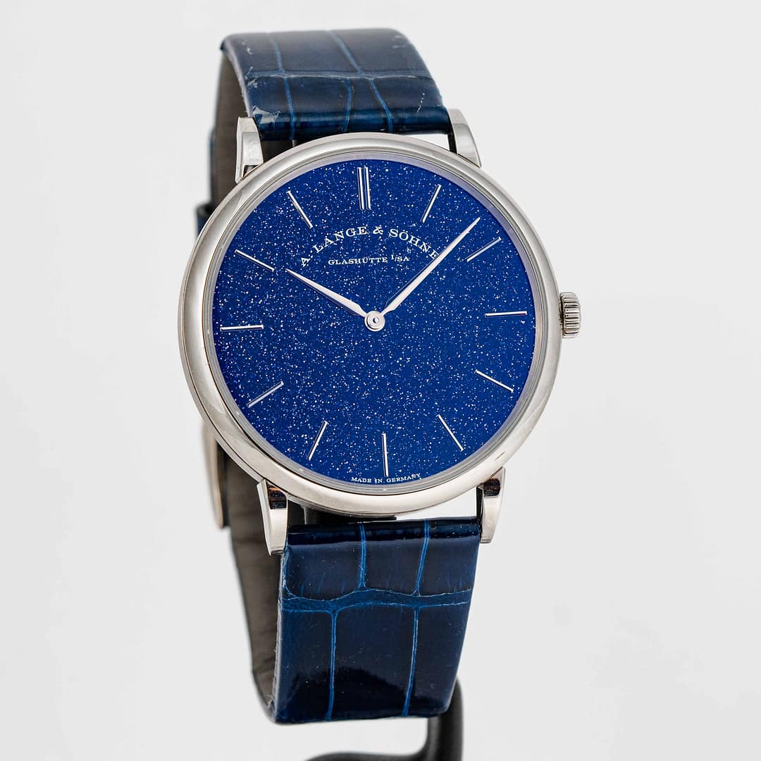 AL STRPS SOEOREI ブルー　28cm Preowned A. Lange & Söhne Saxonia Thin 