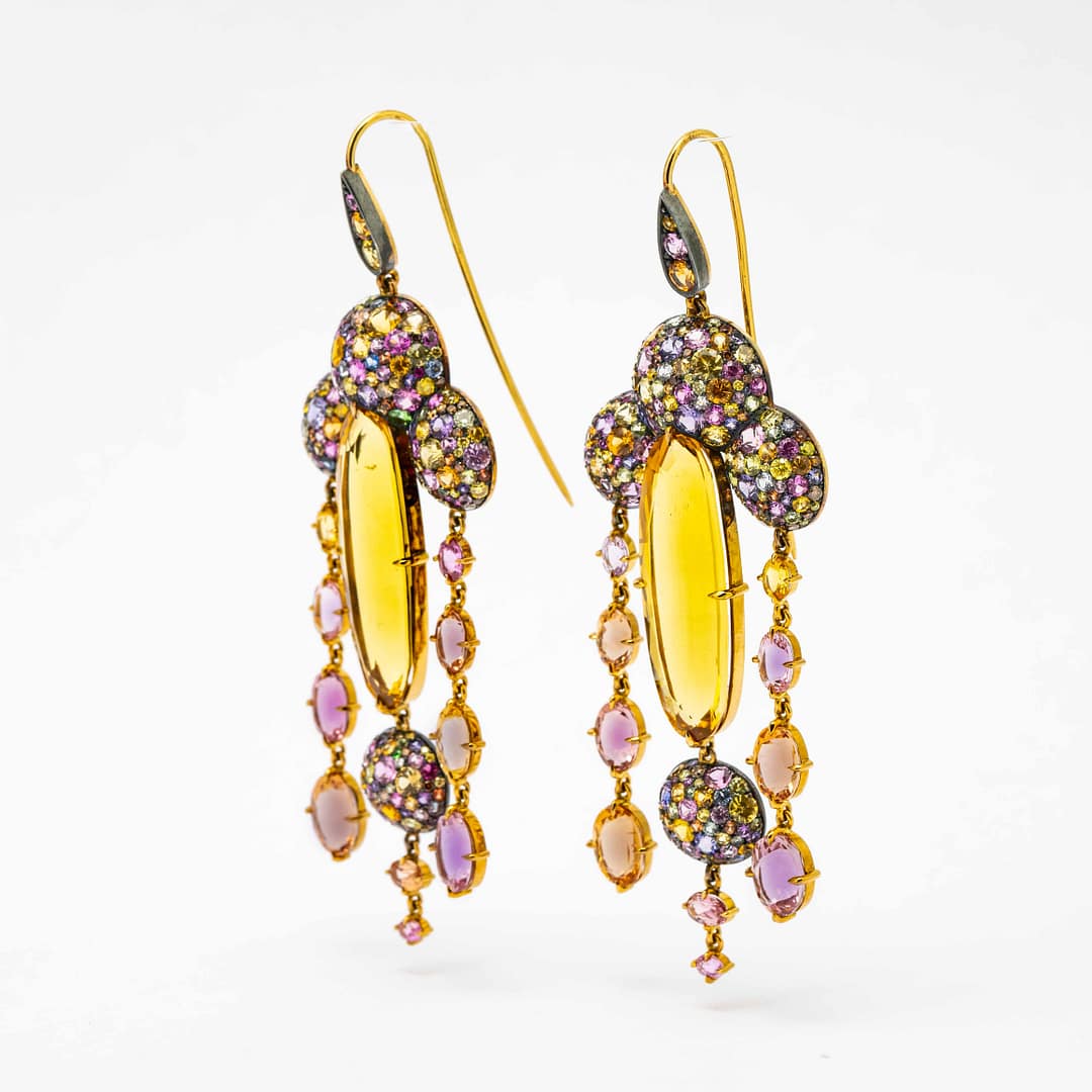 10k ローズゴールド　さそり 49.62 Carat Total Weight Multi-Colored Stone 