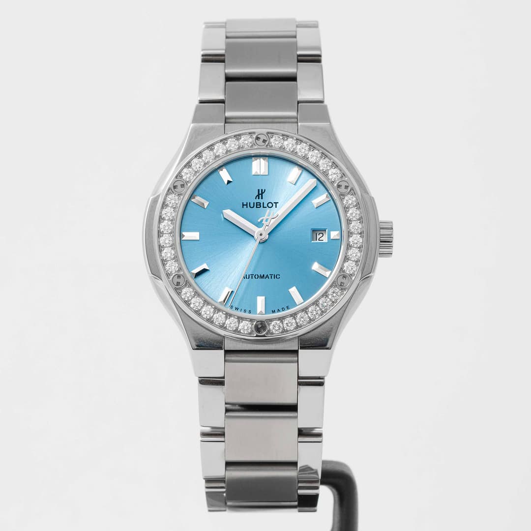 JEWEL様 Preowned Hublot Ladies Classic Fusion Light Ice Blue Dial with