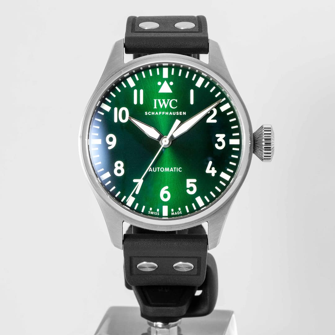 Preowned IWC Big Pilot's Watch 43 Green Dial Stainless Steel 43mm