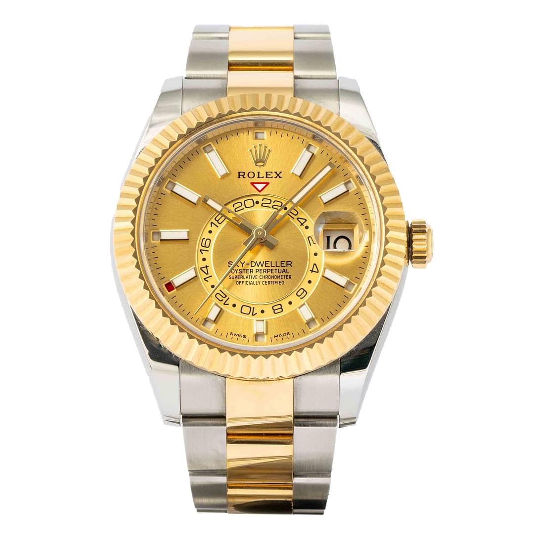 326's shop様 Rolex Sky-Dweller Champagne Dial Two-Tone Yellow Gold & Stainless
