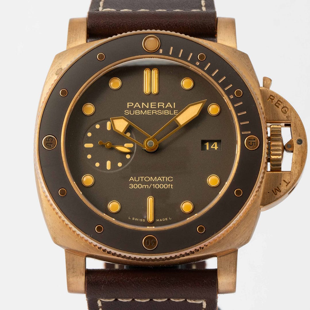 Pre-owned Panerai Submersible 1950 Chocolate Dial 