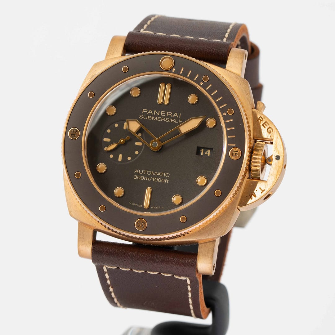 Pre-owned Panerai Submersible 1950 Chocolate Dial 