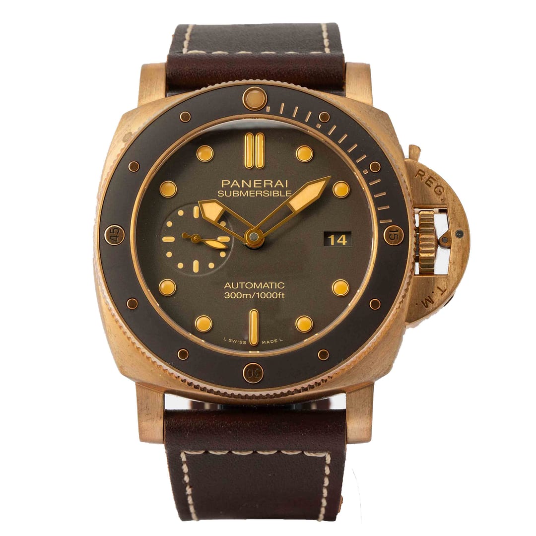 Pre-owned Panerai Submersible 1950 Chocolate Dial 