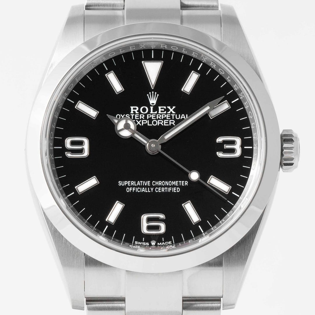 Rolex Explorer 36 Black Dial Oyster Perpetual Stainless Steel 36mm