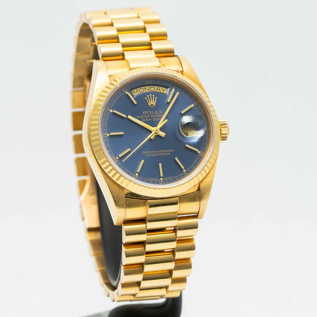 ⭐︎ゴールド⭐︎ Rolex Presidential Day-Date Vintage 1986 Blue Dial Yellow Gold