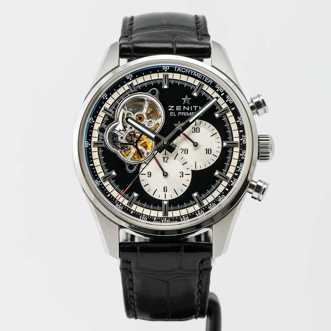 タイミングマスタ－ Preowned Zenith El Primero Chronomaster 1969 Open Black Stainless