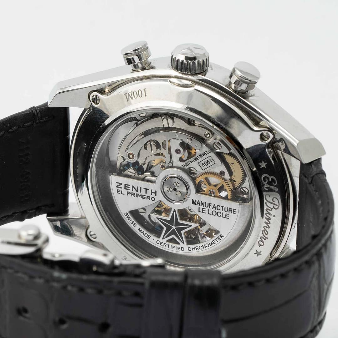 Preowned Zenith El Primero Chronomaster 1969 Open Black Stainless
