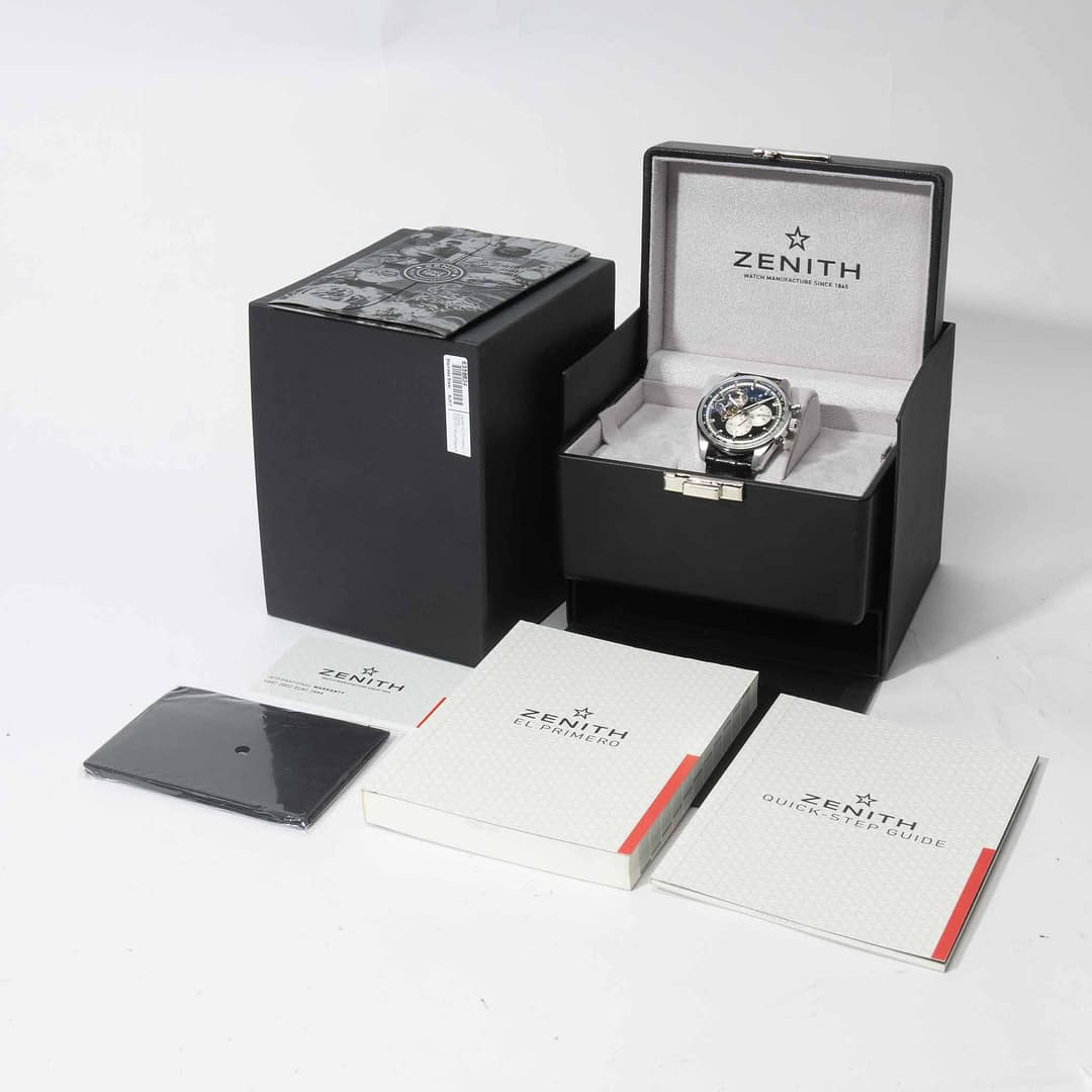 Preowned Zenith El Primero Chronomaster 1969 Open Black Stainless