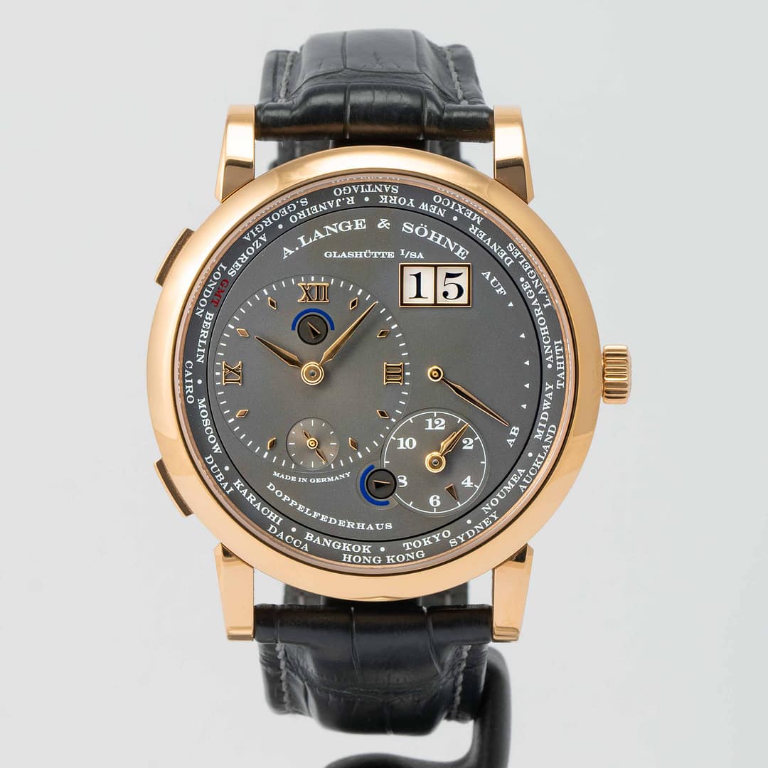 A. Lange & Sohne Lange 1 Timezone Anthracite Dial Rose Gold 41.9mm