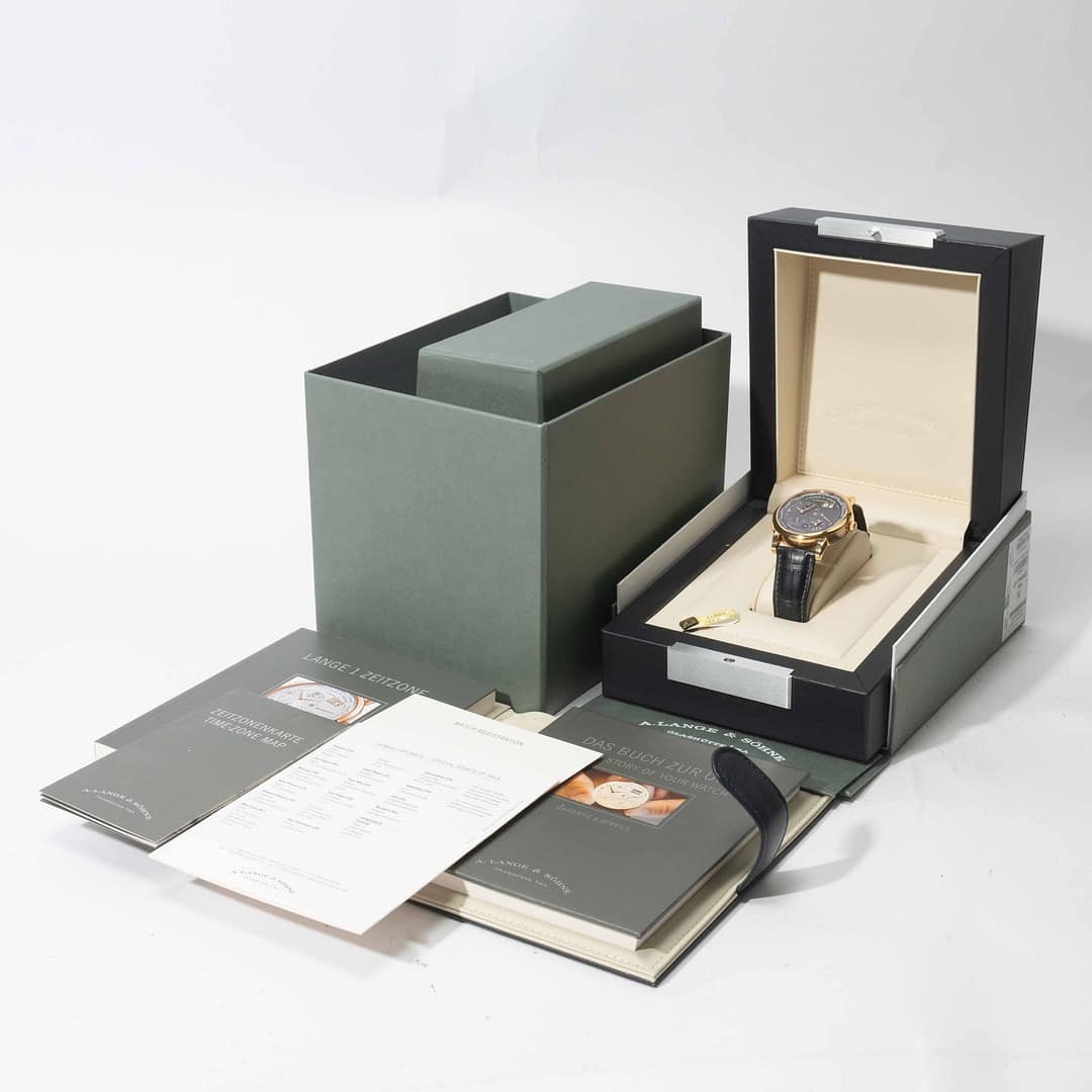 A. Lange & Sohne Lange 1 Timezone Anthracite Dial Rose Gold 41.9mm