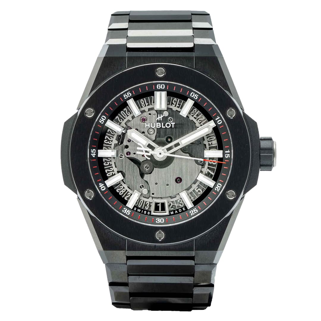 Pre-owned Hublot Big Bang Integrated Time Only Black Magic Ceramic