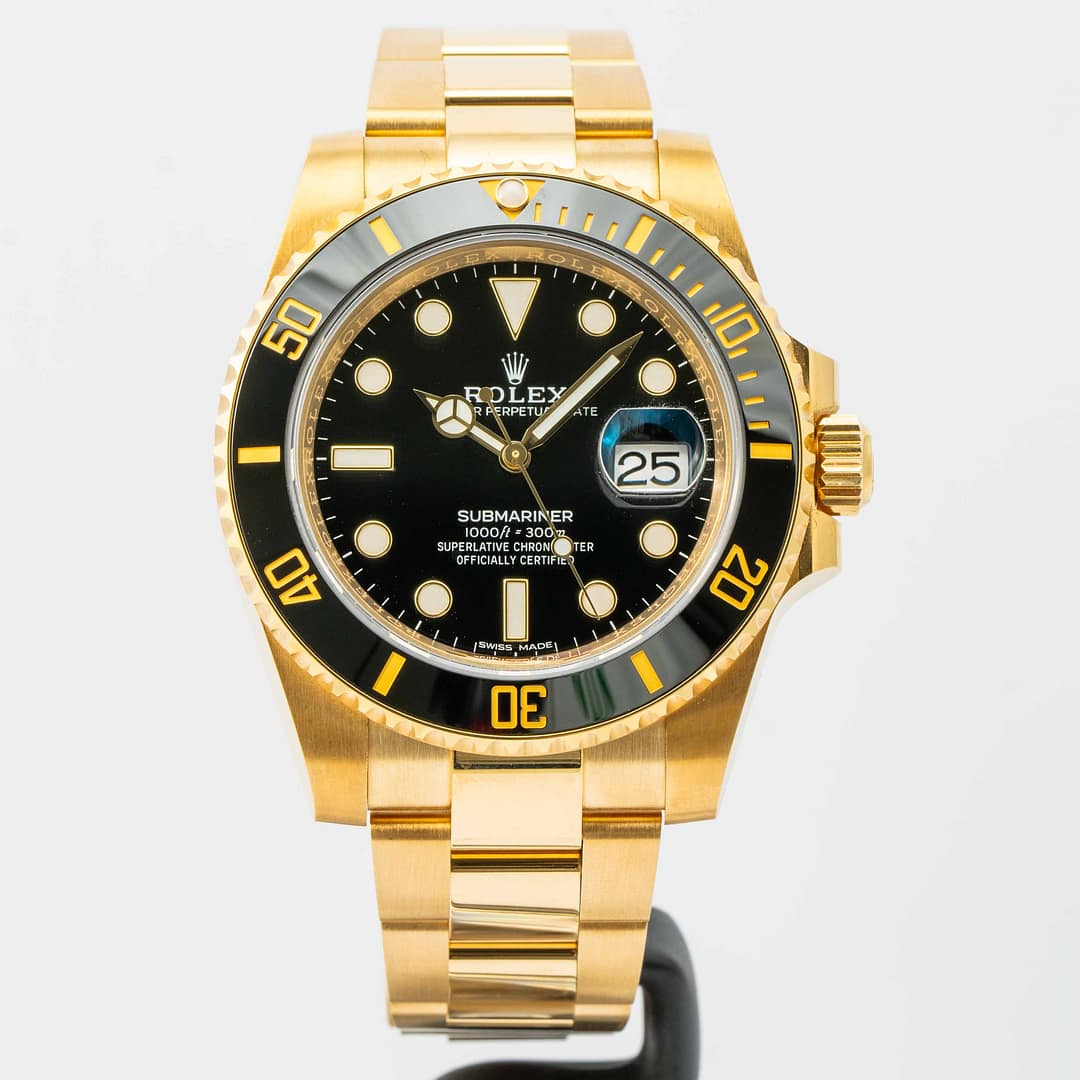ヤンノブ Rolex Submariner Date 40 Black Dial Yellow Gold 40mm (116618LN