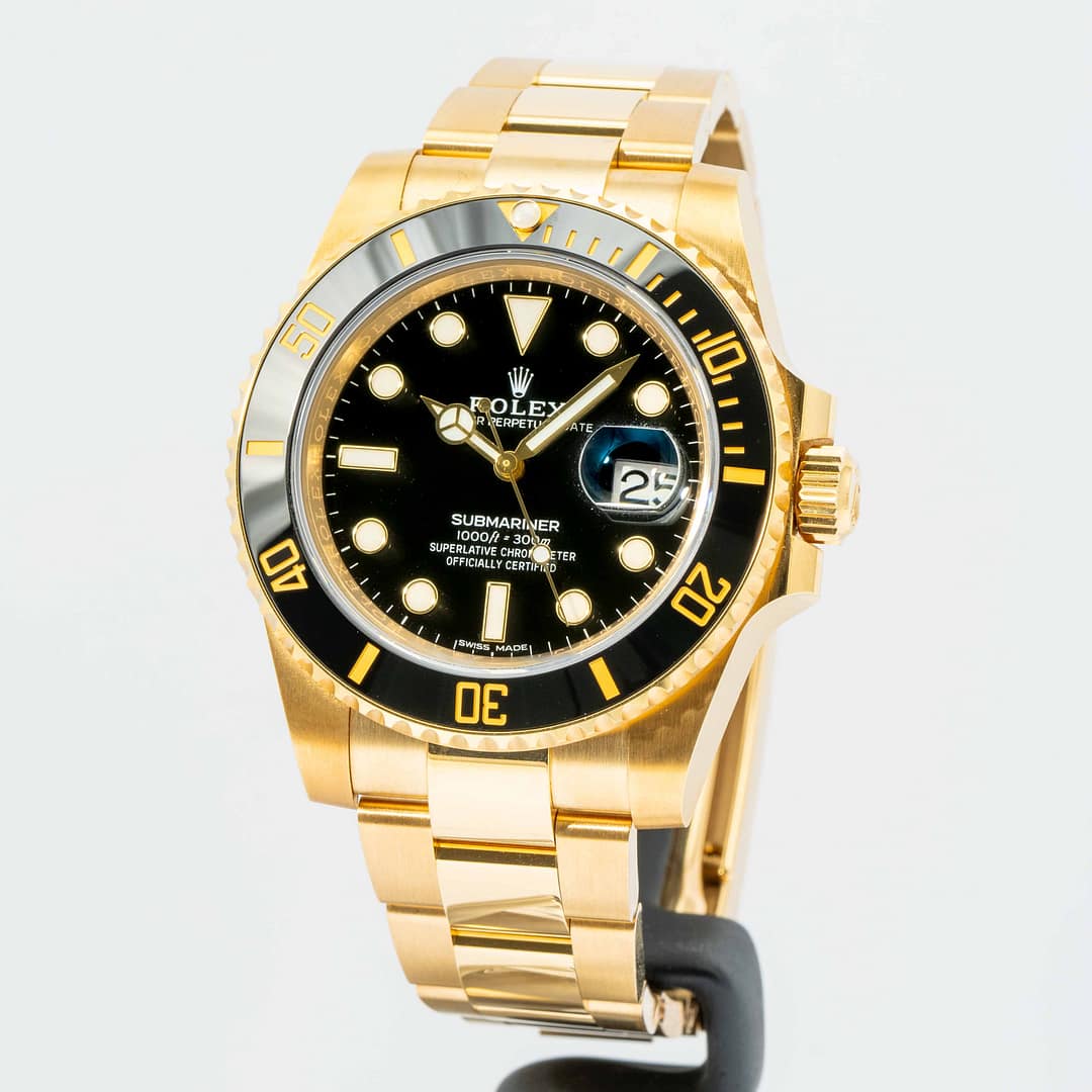 Rolex Submariner Date 40 Black Dial Yellow Gold 40mm (116618LN