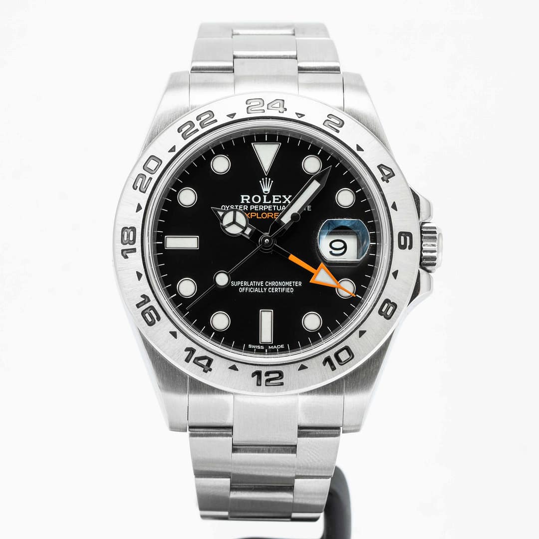 Rolex Explorer II Black Dial Stainless 42mm (216570) — Shreve