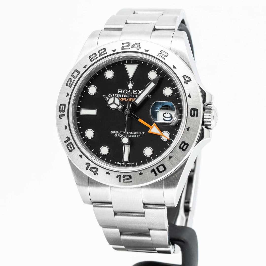 Rolex Explorer II Black Dial Stainless 42mm (216570) — Shreve