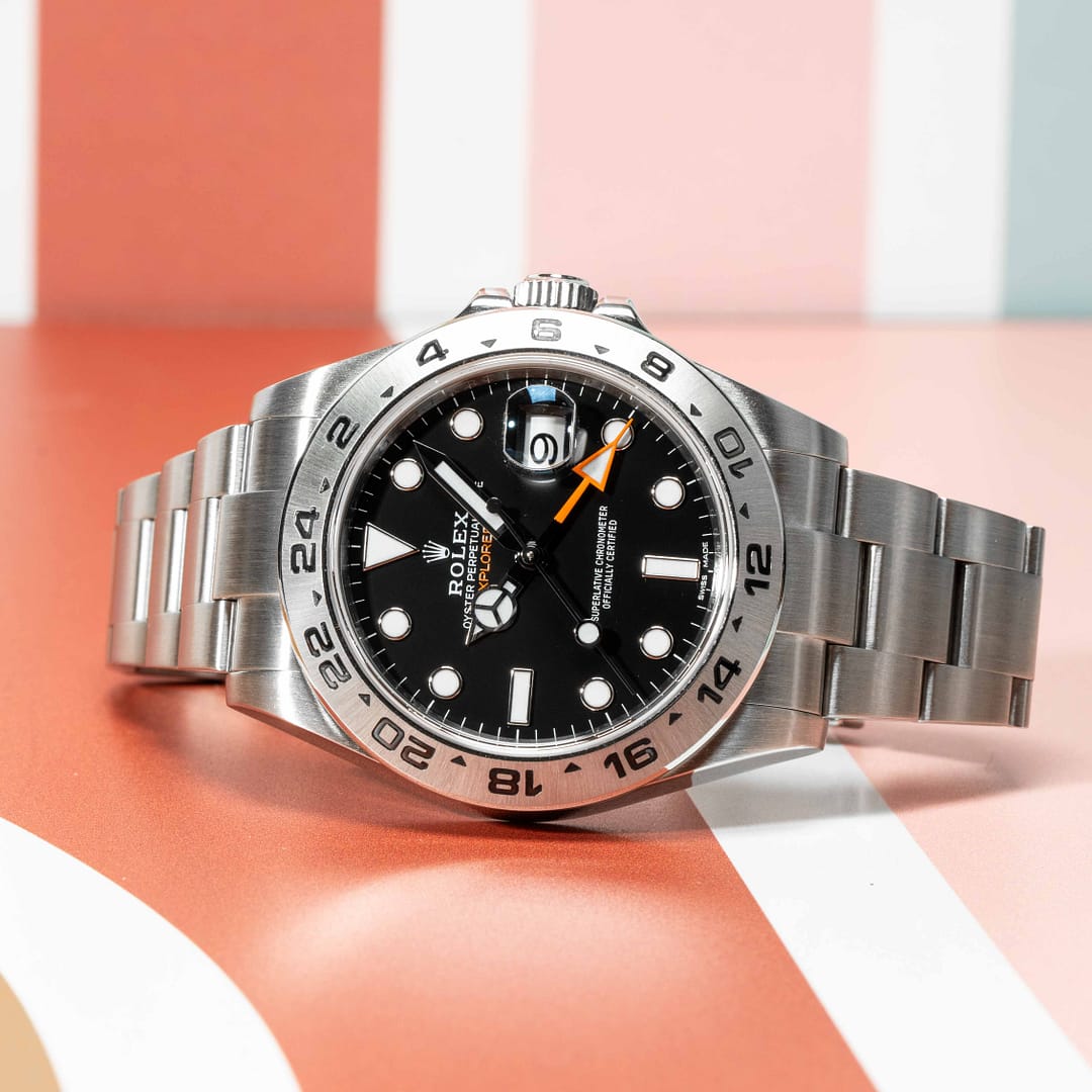 Rolex Explorer II Black Dial Stainless 42mm (216570) — Shreve