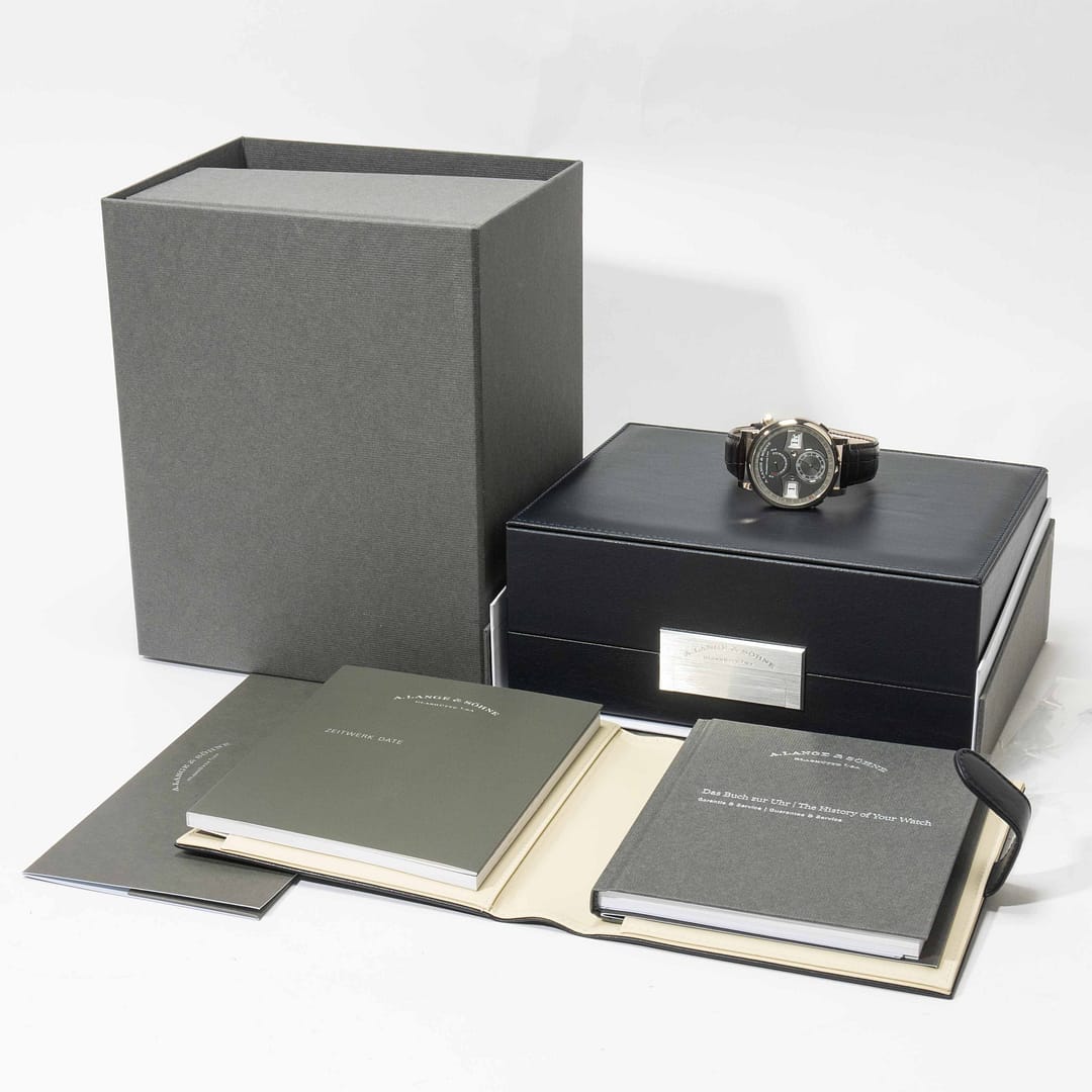 A. Lange & Söhne Zeitwerk Date Grey Dial White Gold 44.2mm