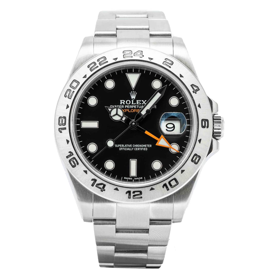 Rolex Explorer II Black Dial Stainless 42mm (216570) — Shreve