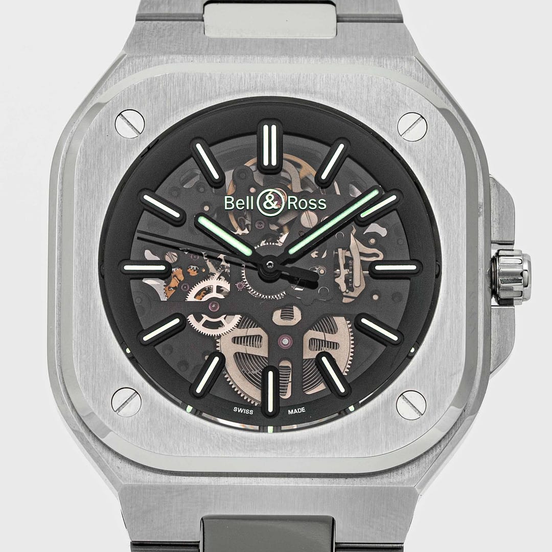 Preowned Bell & Ross BR 05 Skeleton Nightlum L.E. Stainless