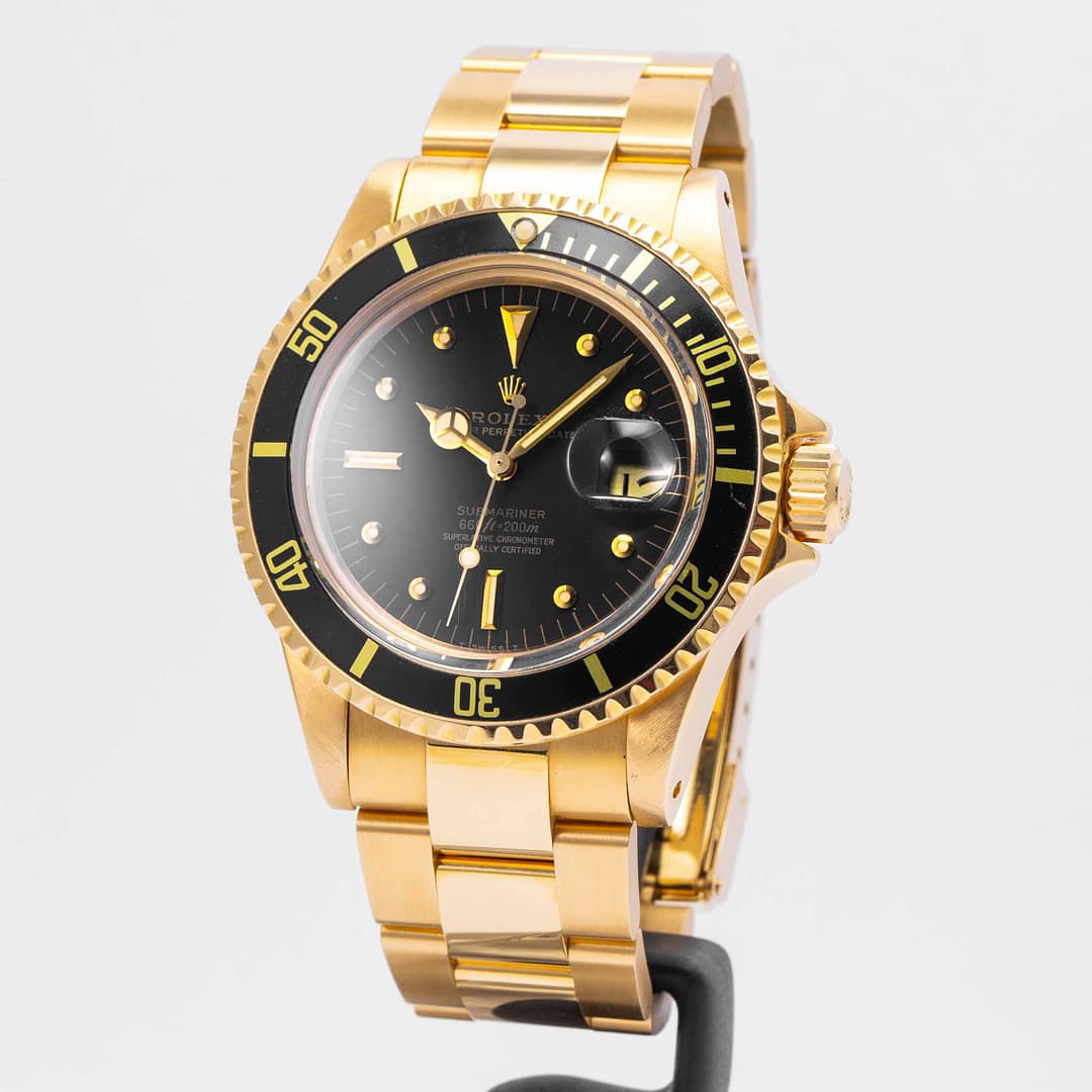 Rolex Vintage 1979 Submariner Date Matte Black Dial Yellow Gold