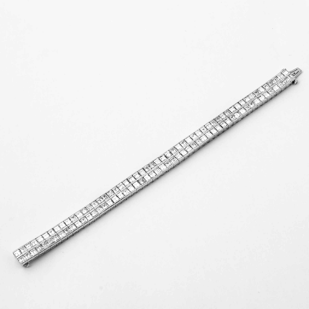 【HYERES LOR】25SS★ SL Square Channel Tennis Bracelet BRACELET IN SQUARED LINE CHANNEL SET – Jianna Jewelers