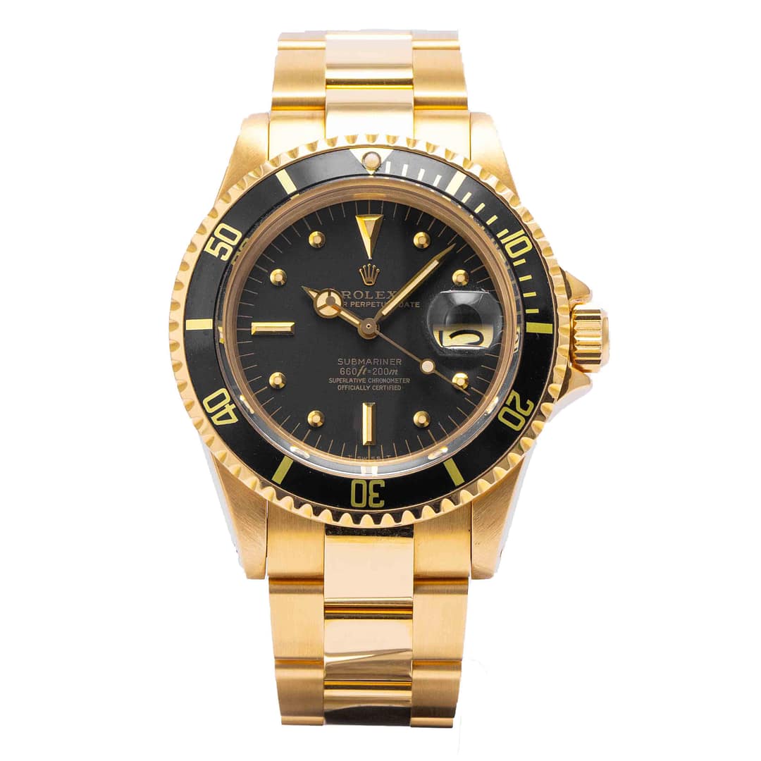 Rolex Vintage 1979 Submariner Date Matte Black Dial Yellow Gold