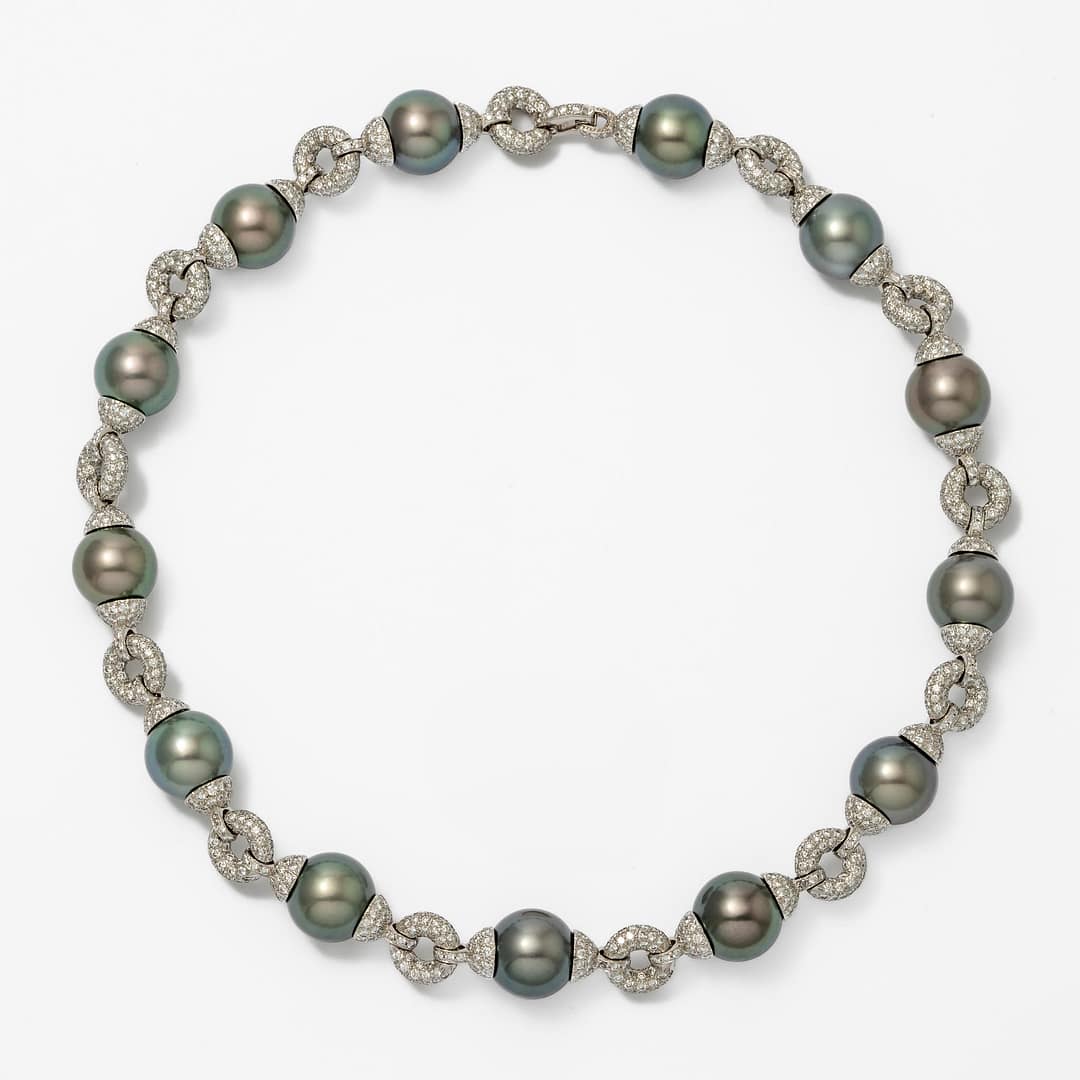Tiffany & Co. Platinum, Tahitian Cultured Pearl and Diamond 