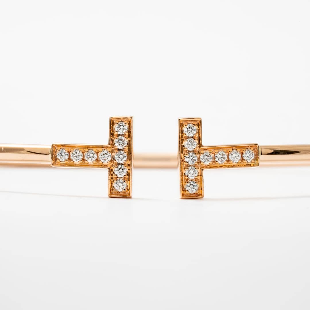【Tiffany&Co】Tiffany T☆Rose Gold 18k Wire 指輪 Buy Tiffany & Co. Rose Gold Tiffany T Wire Ring - 5.5