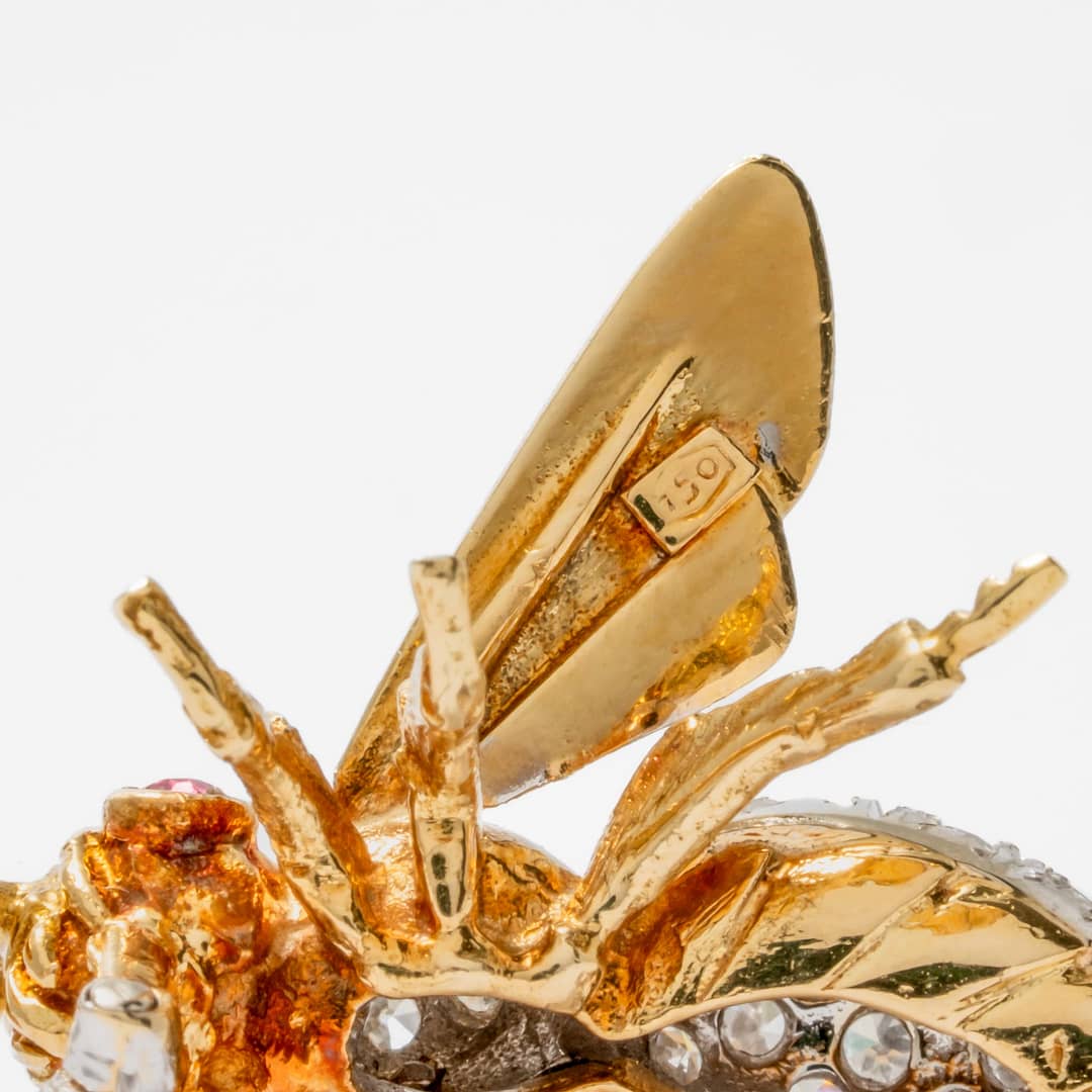 K18ブローチ 0.68 Carat Diamond Bee Pin (Two Tone) — Shreve, Crump & Low