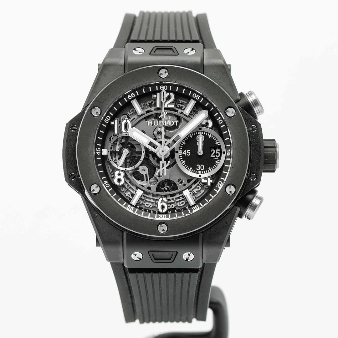 ブルドッグ　1001 Pre-owned Hublot Big Bang Black Magic Unico Matte Black Ceramic
