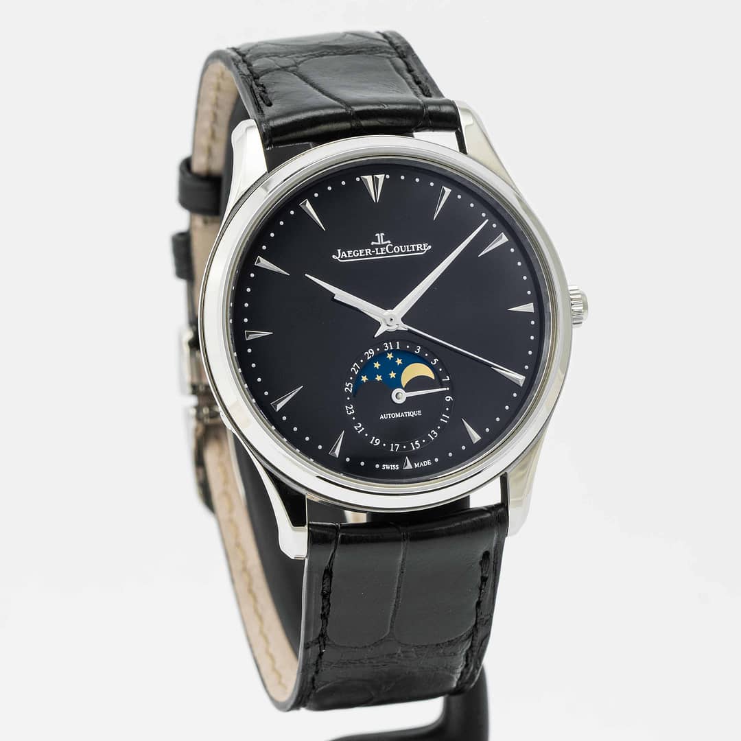Preowned Jaeger-LeCoultre Master Ultra Thin Moon Black Dial