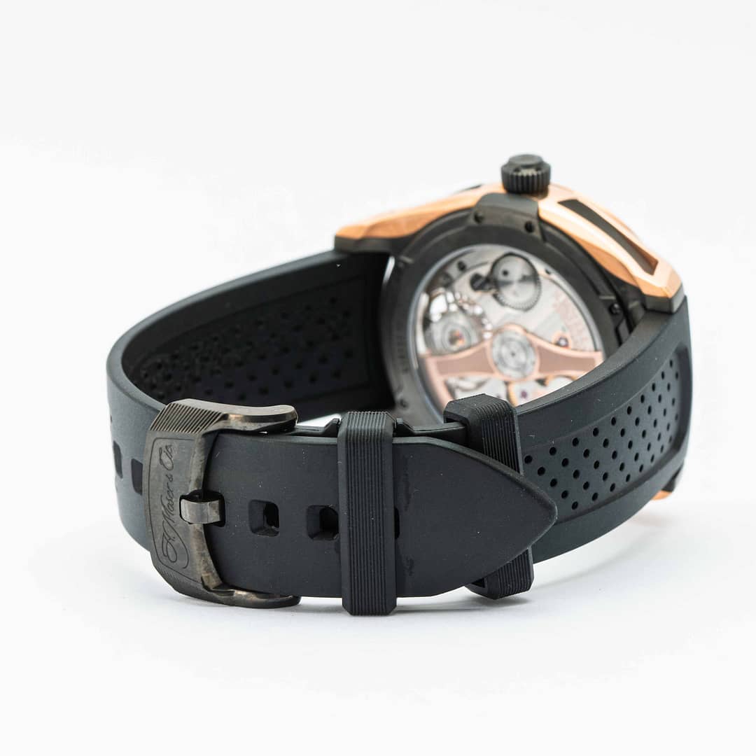 Preowned H. Moser & Cie. Pioneer Tourbillon Rose Gold 42.8mm