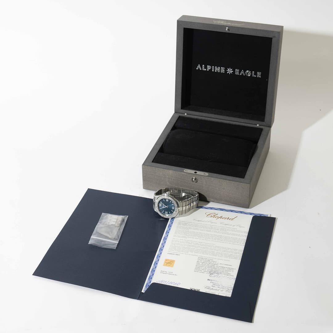 Preowned Chopard Alpine Eagle Blue Dial Stainless Steel 41mm