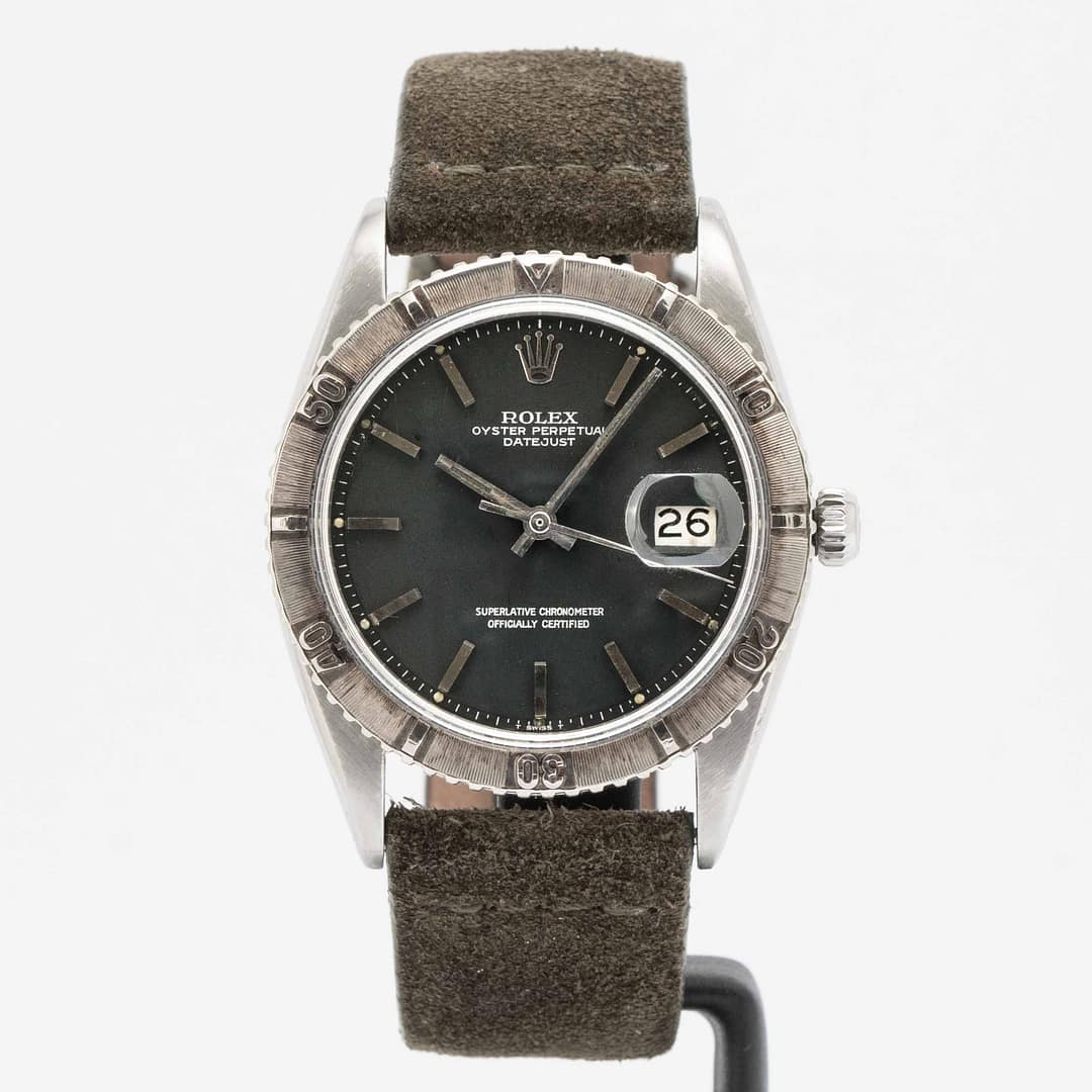 【土日セール】FETURAX Silicone ボンテージ　ミトン Rolex Vintage 1966 Datejust Turn-O-Graph Thunderbird Stainless