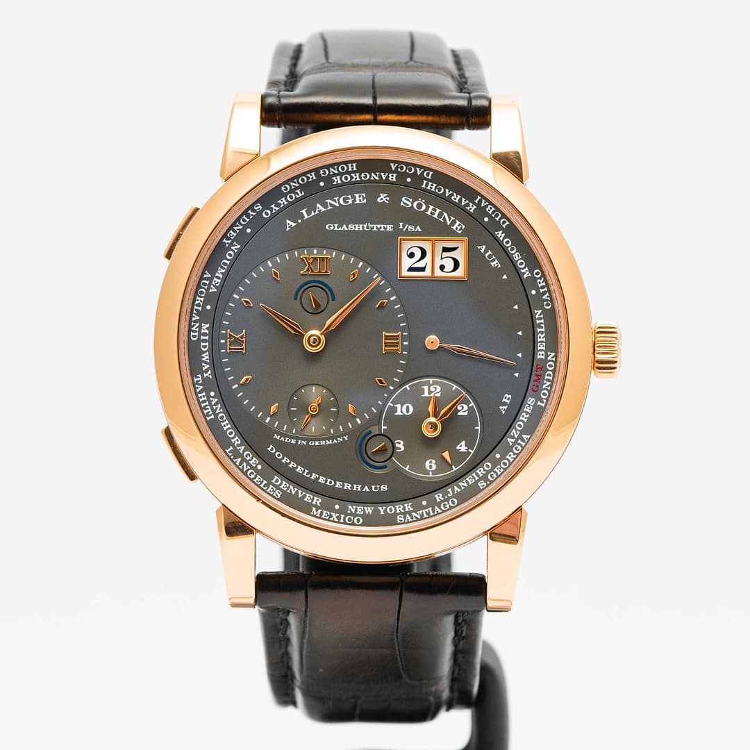 A. Lange & Sohne Lange 1 Timezone Anthracite Dial Rose Gold 41.9mm