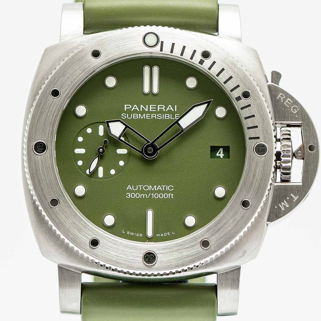 Panerai Submersible Limited Verde Militare Stainless Steel