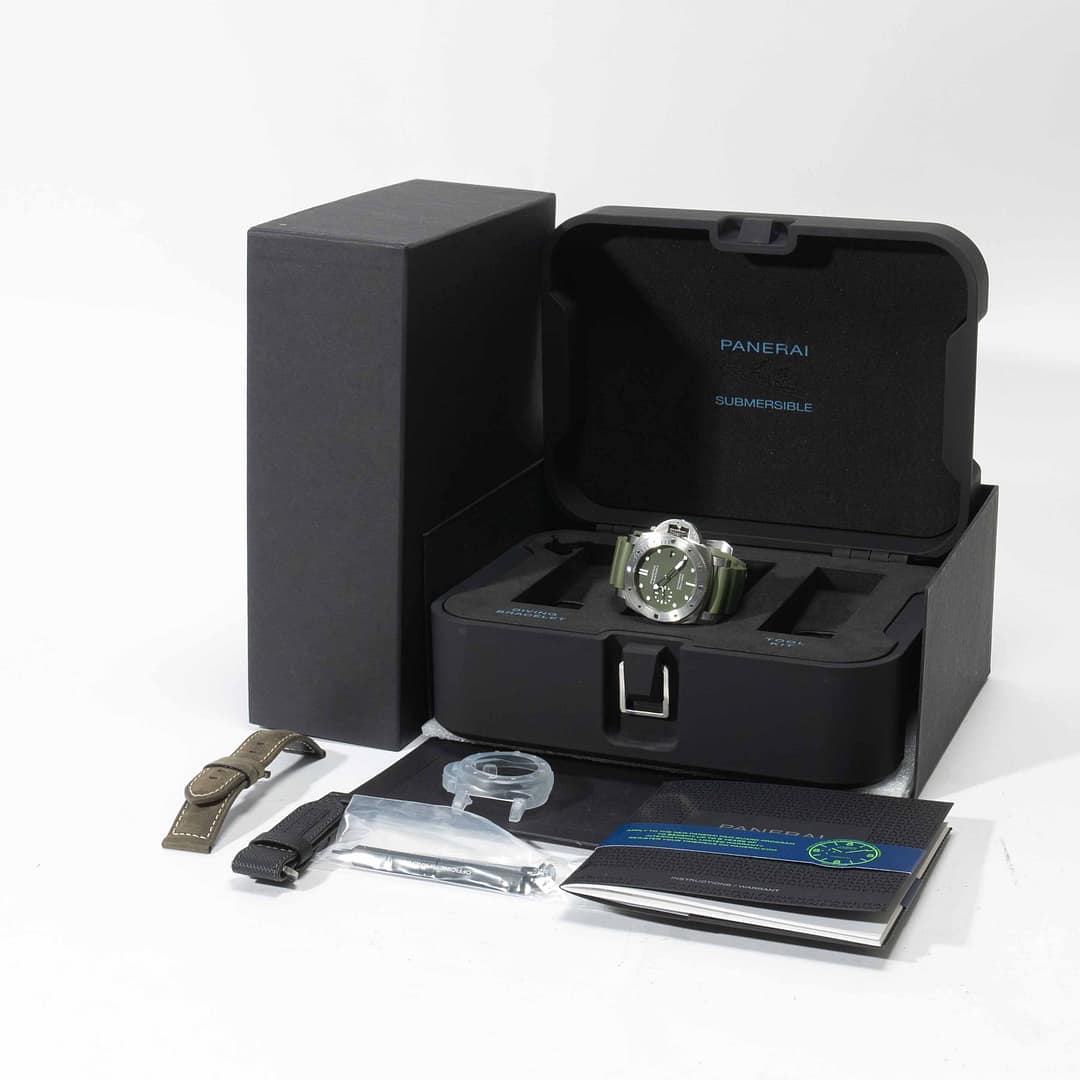 Panerai Submersible Limited Verde Militare Stainless Steel
