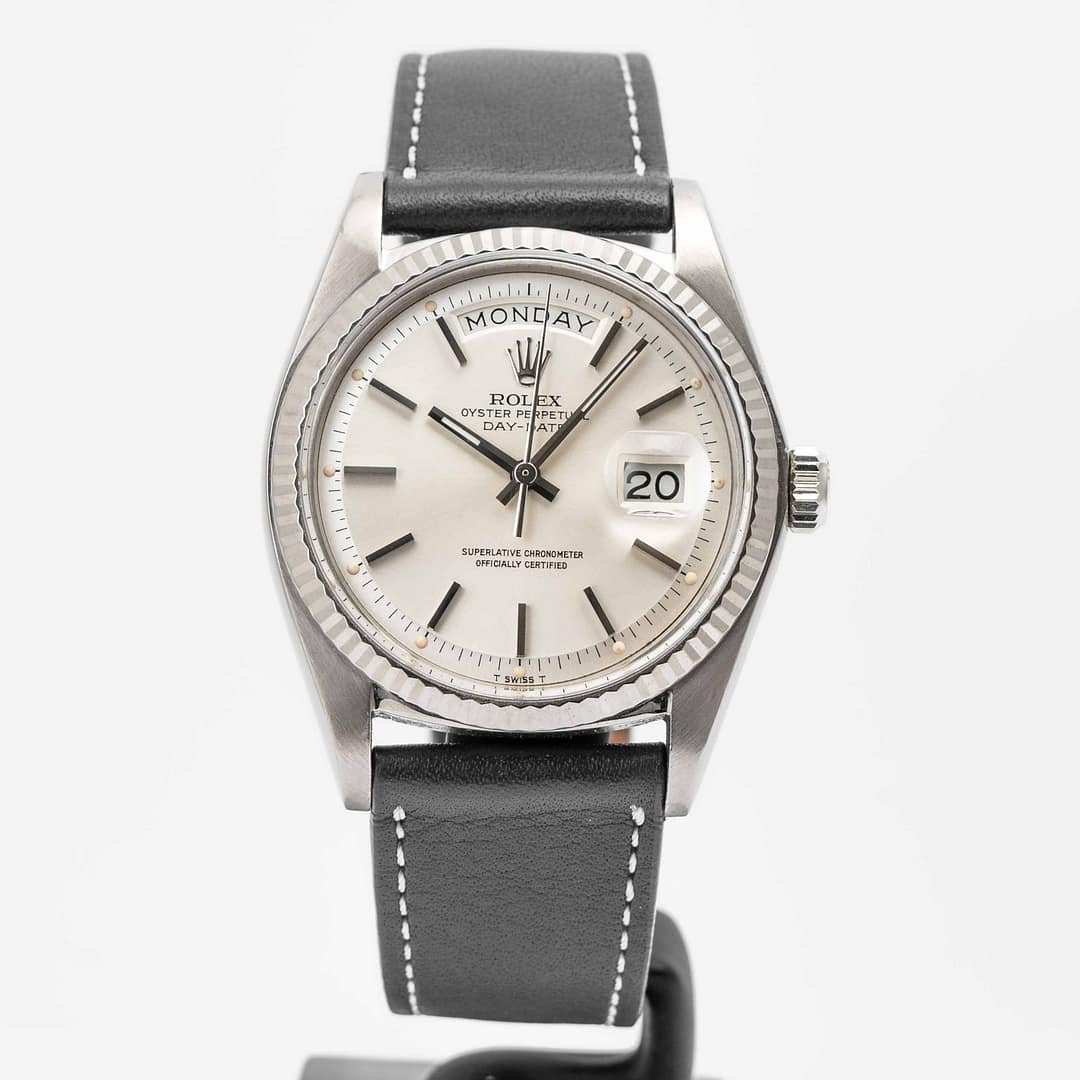 Rolex Vintage 1974 Day-Date Silver Dial White Gold 36mm (1803