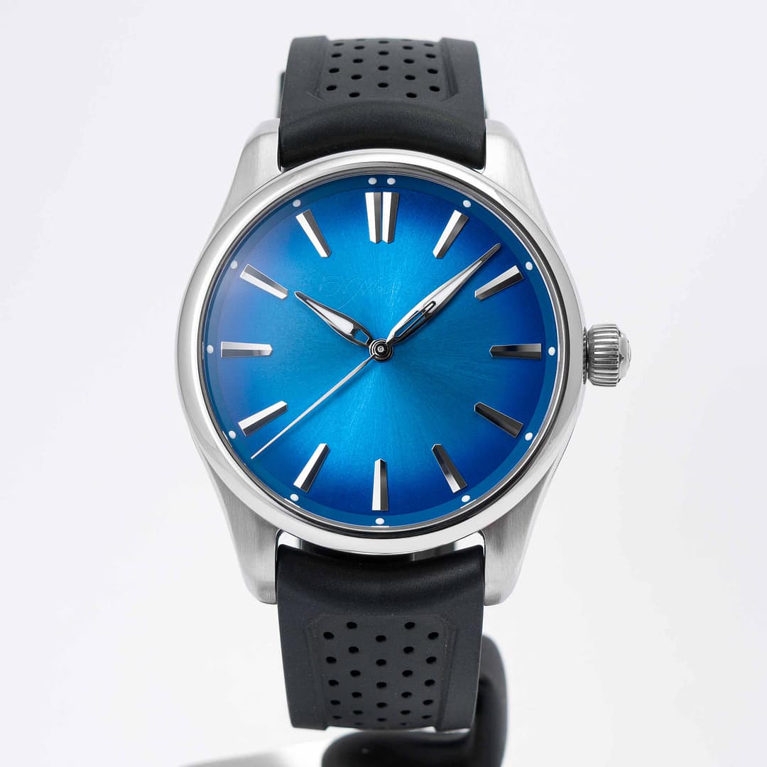 H. Moser & Cie. Pioneer Centre Seconds Artic Bleu Fumé Dial