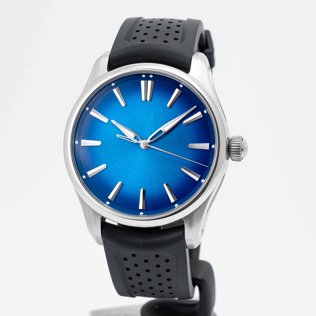 H. Moser & Cie. Pioneer Centre Seconds Artic Bleu Fumé Dial
