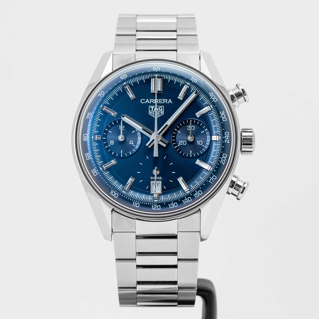 Preowned TAG Heuer Carrera Chronograph Blue Dial Automatic