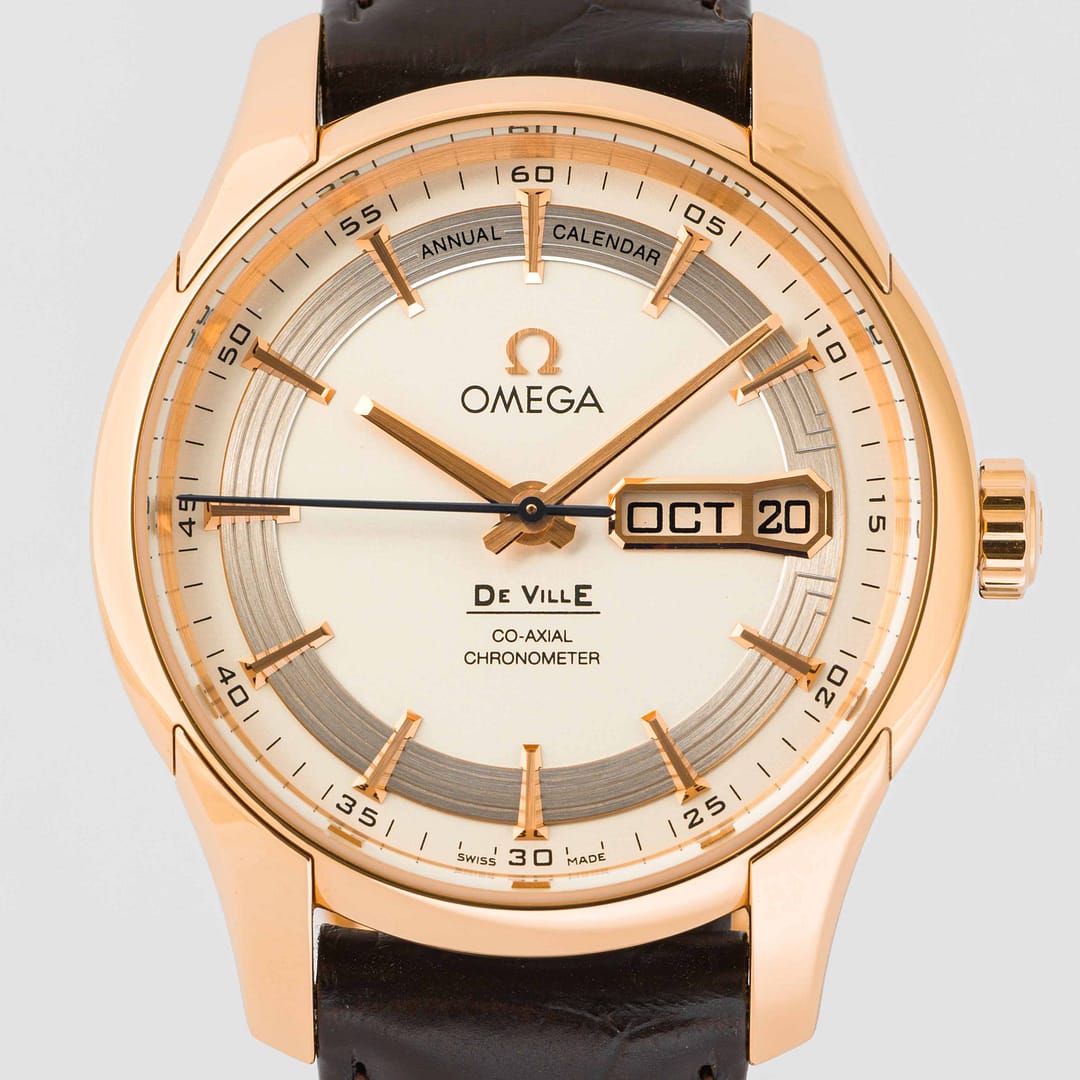 Preowned Omega De Ville Hour Vision Annual Calendar Rose Gold 41mm