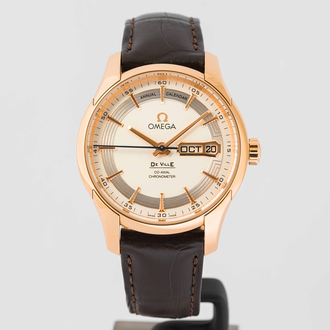 Preowned Omega De Ville Hour Vision Annual Calendar Rose Gold 41mm