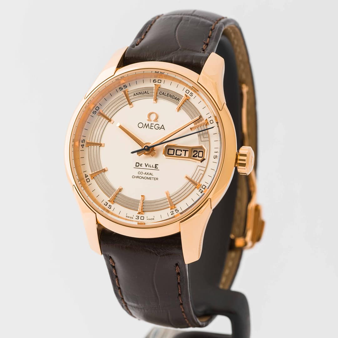 Preowned Omega De Ville Hour Vision Annual Calendar Rose Gold 41mm