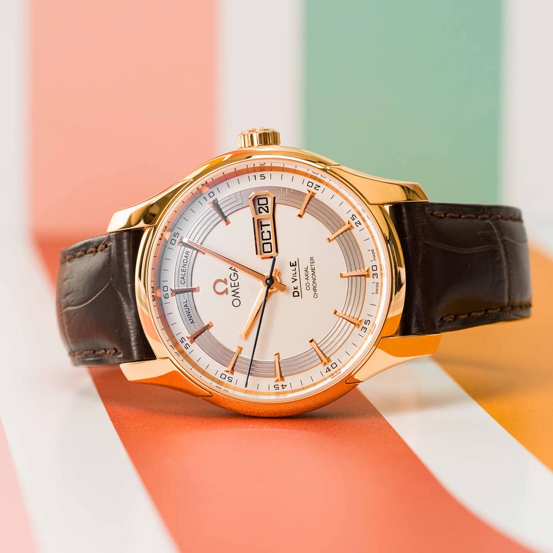 Preowned Omega De Ville Hour Vision Annual Calendar Rose Gold 41mm