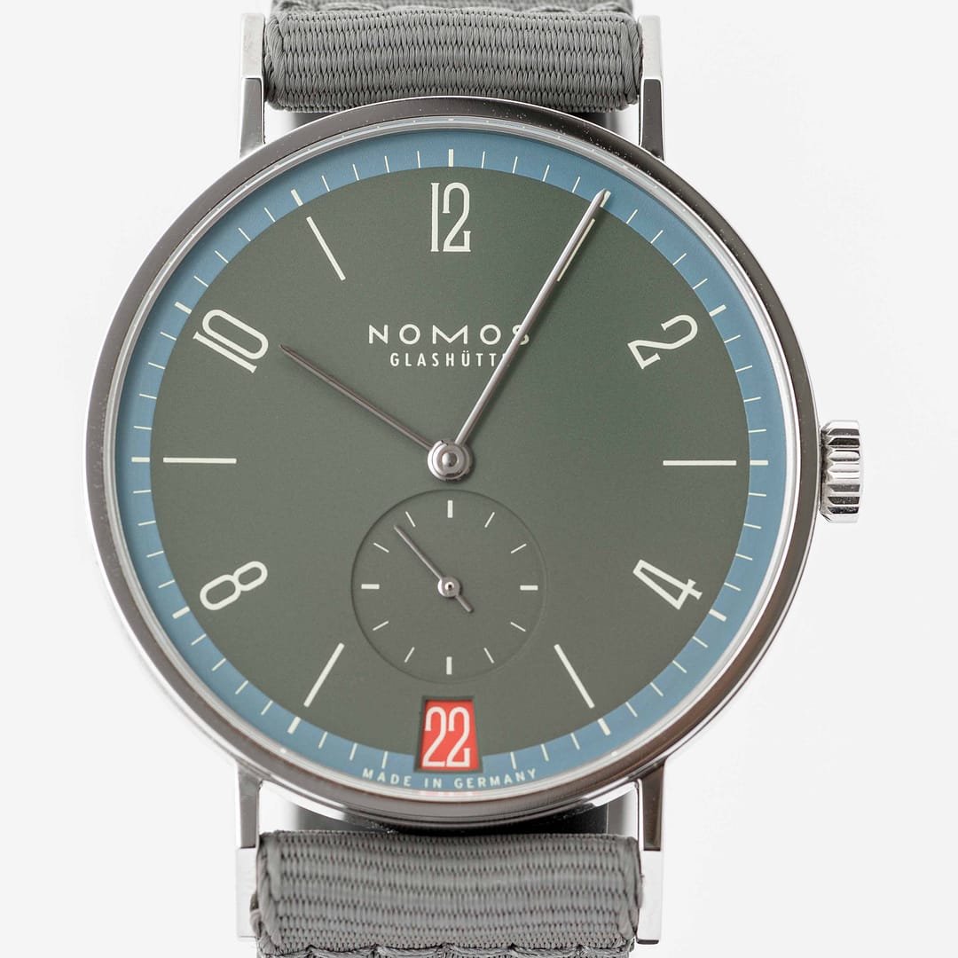 Preowned Nomos Tangente 38 Date Lakritze Dial (L.E. 175 pces